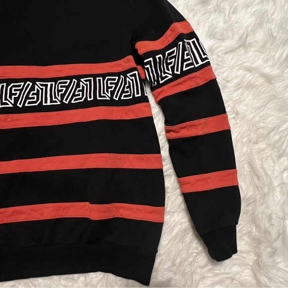 LF the Brand Cotton Logo Sweatshirt Orange Black - Picture 3 of 8